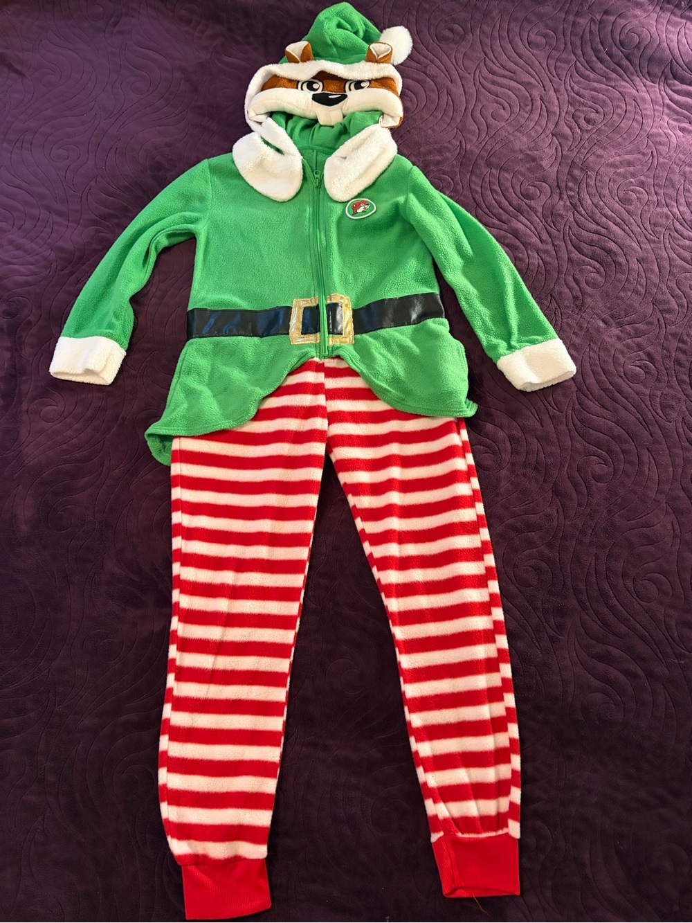 Kids BUC-EEโS Holiday Elf Costume Onesie